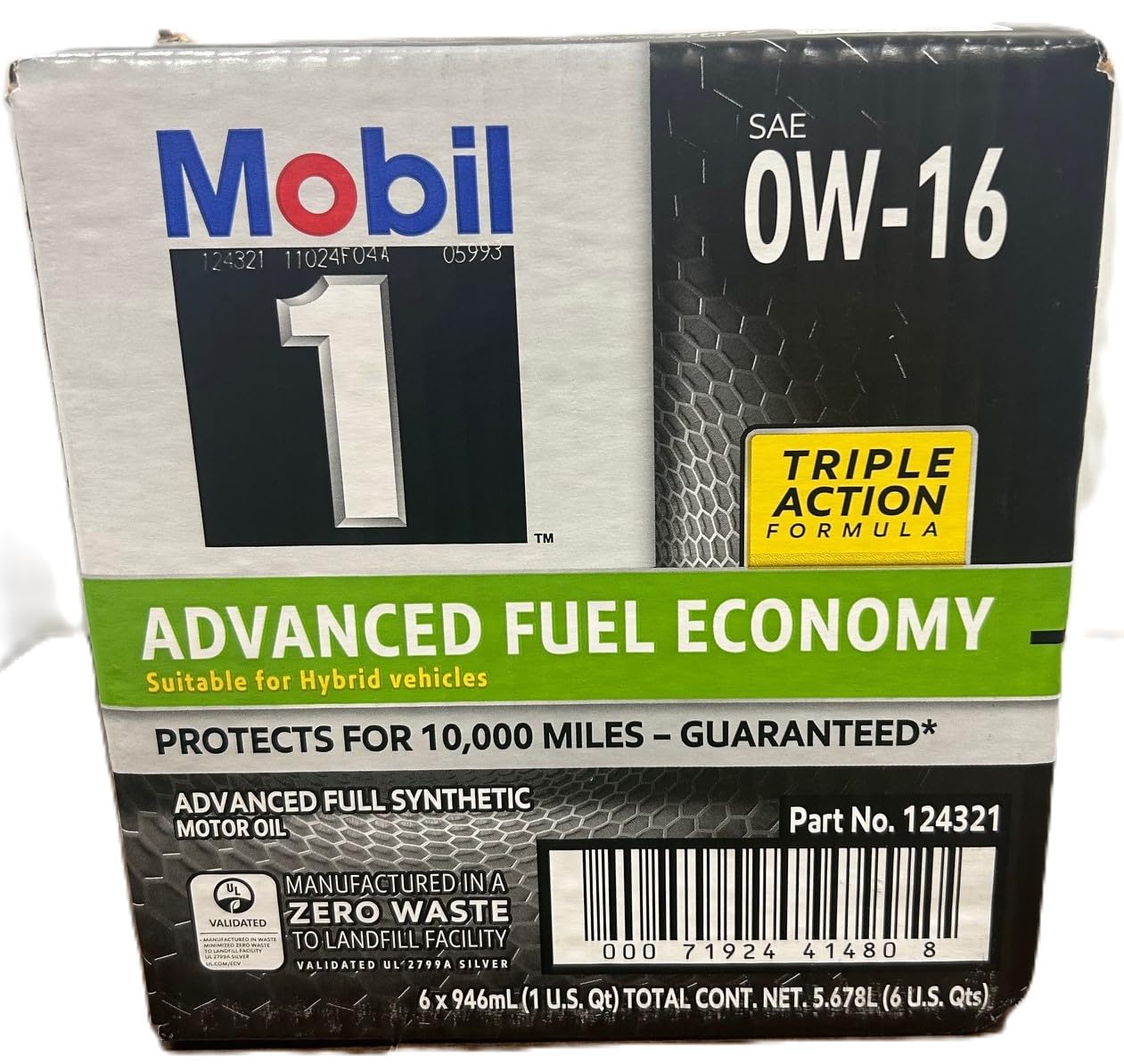 Amazon.com: Mobil 1 Motor Oil 0W16 QT, pack of 6 : Automotive
